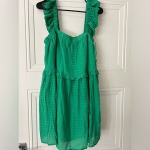 Pink Lily Kelly green babydoll mini dress Size Large